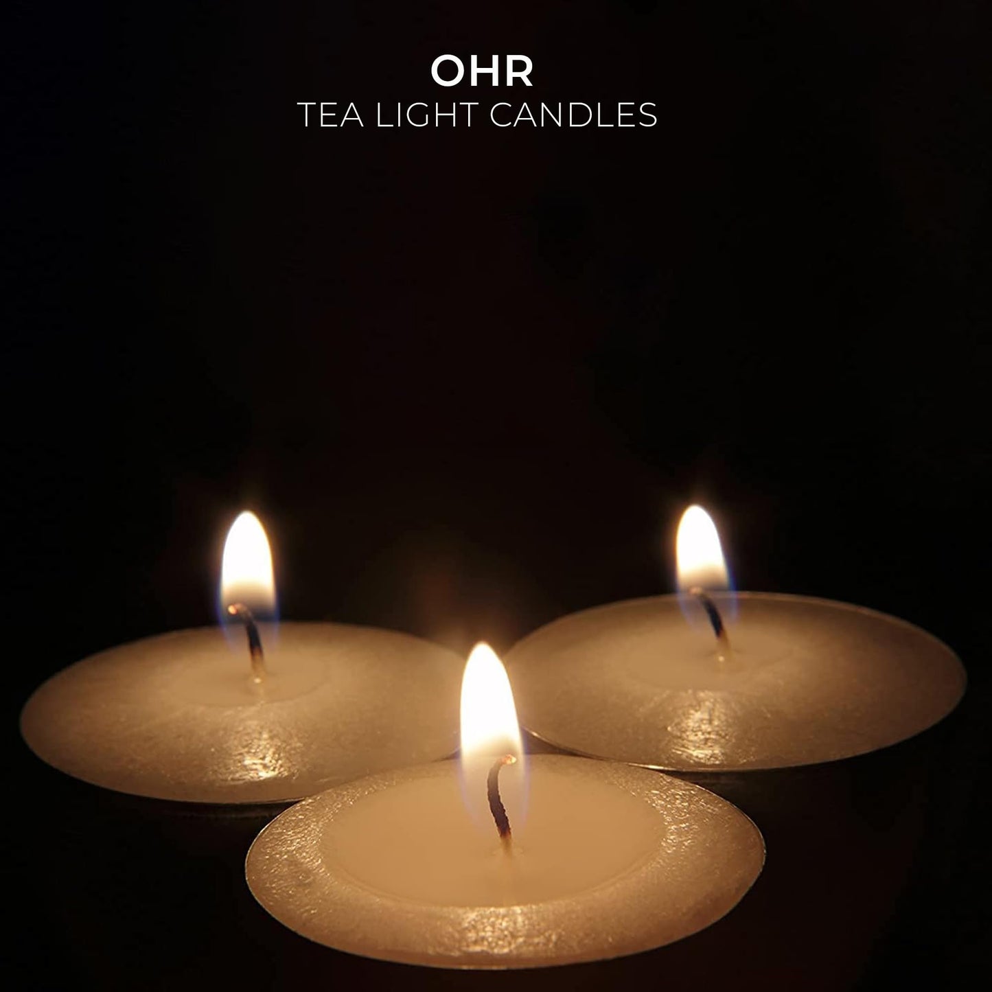 Ohr Tea Light Candles - 200 Bulk Pack - White Unscented Travel, Centerpiece, Decorative Candle - 3 Hour Burn Time