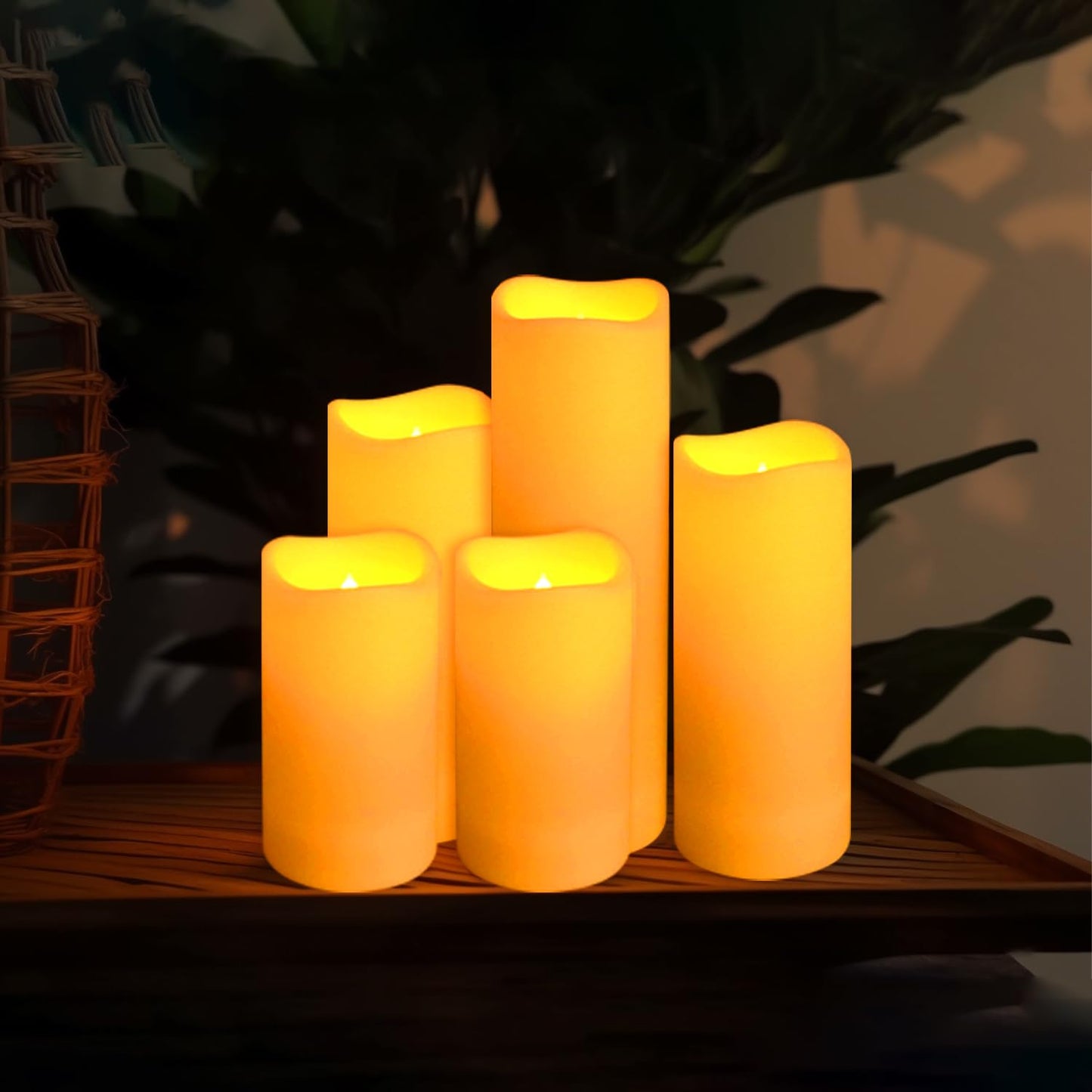 fclayvts 60-Pack LED Flameless Candles with Remote Control - Perfect for Parties, and Special Occasions (Three Sizes)