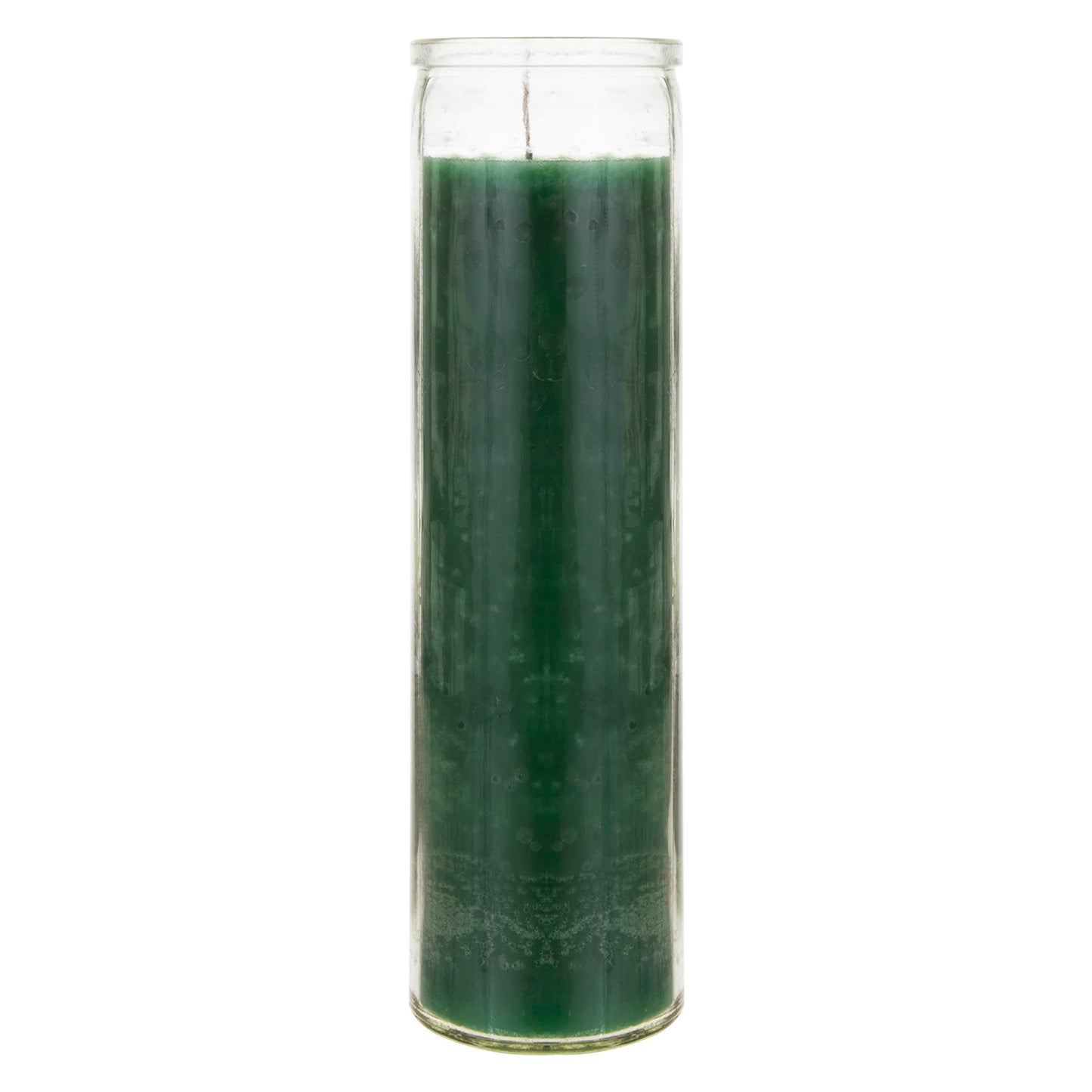 Mega Candles 6 pcs Unscented Green 7 Day Glass Container Devotional Prayer Candles, Premium Wax Candle 2 Inch x 8 Inch, Sanctuary, Vigils, Prayers, Blessings, Religious, Memorials, Remembrance