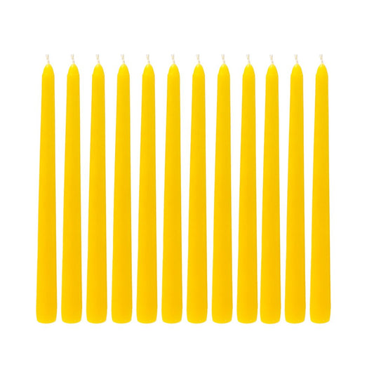 Mega Candles 12 pcs Scented Citronella Taper Candles, 10 Inch x 7/8 Inch Wax Candle, Indoor & Outdoor Use, Camping, Festivities, Events, Party Usage, Patio, Barbecue BBQ, Picnics