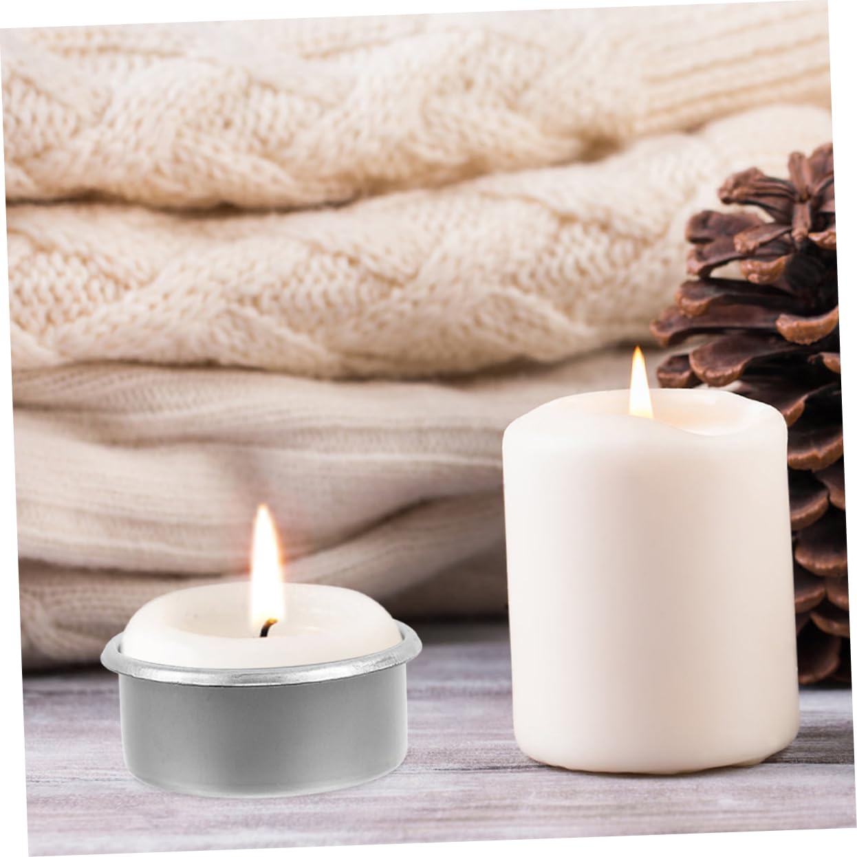 Gadpiparty 15pcs Metal Candle Tins for DIY Projects Scented Tealight Holders Elegant Metal Candle Cups for Home Decor Aromatherapy and Essential Oil Burning