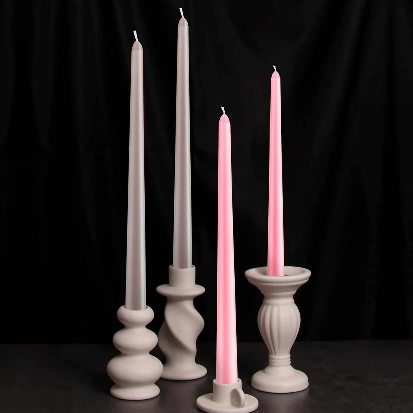 6 Pack Taper Candles - Taper Candles 12 Inch Dripless, Smokeless & Unscented - 8 Hours Long Burning - Hand Poured Tall Candlesticks - Ideal for Weddings, Dinner Parties, and Home Decor