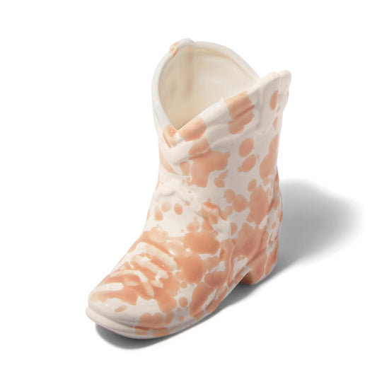 Paddywax Nashville Cowboy Boot Candle Collection Scented Soy Wax in Ceramic Vessel, Home Décor Candle for Living Room, Bedroom & Office, Western Inspired, 6 oz, Cactus Flower