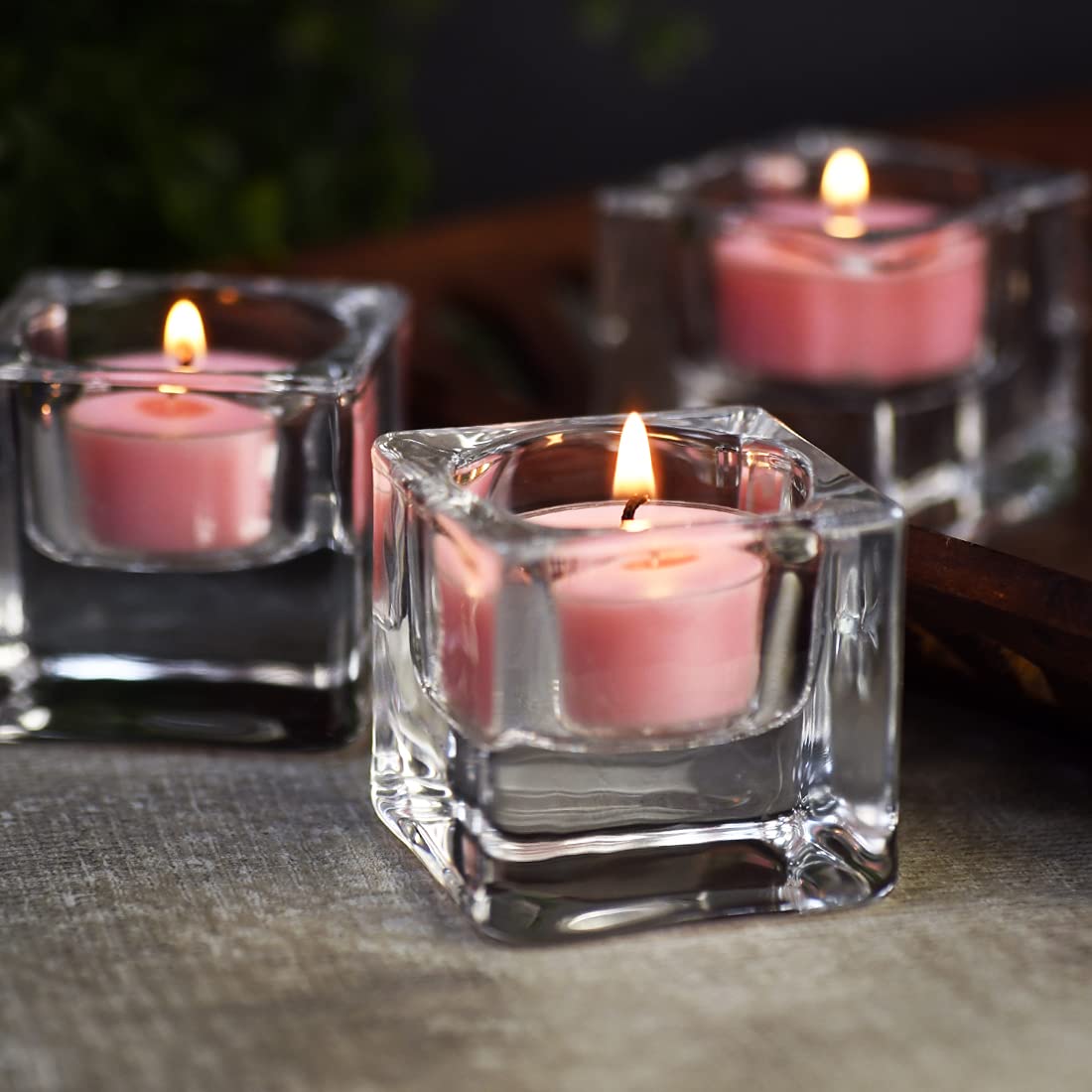 DEYBBY Natural Scented Soy Wax Tealight Candles Bulk, Rose Aromatherapy Luxury Tea Candle Set of 36-4 Hour Burning Great Gift