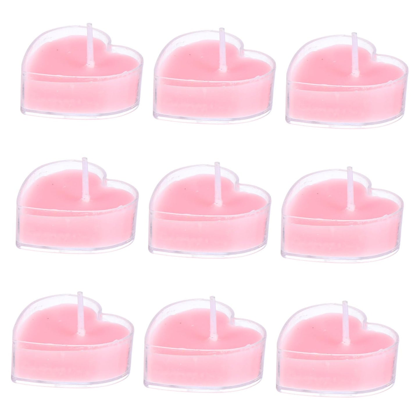 NOLITOY 9pcs Heart-Shaped Aromatherapy Candles for Valentine Day Smokeless Tealight Candles PVC Box Create Romantic Atmosphere for Proposals and Weddings
