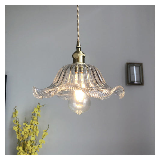 Modern Chandelier, Brass-Colored Glass Chandelier Nordic V-intage B& bar Restaurant Bedside lamp Creative Personality Cafe Bedroom(White)