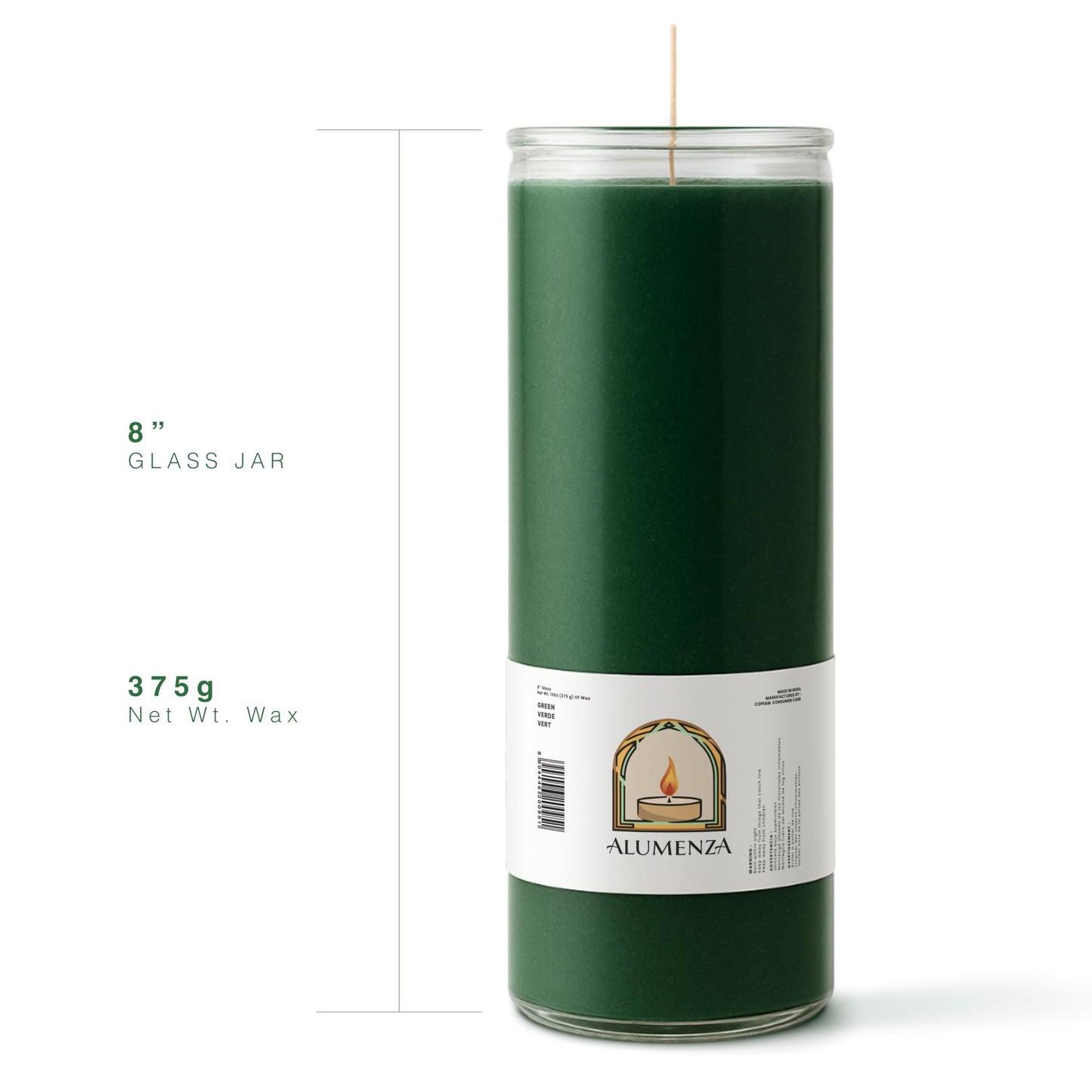 Alumenza 3 Pack San Judas Tadeo Candle Saint Jude in Glass Jar 90 Hours – Paraffin Wax, Clean Burning Unscented | Large & Tall Devotional Prayer Pillar Candles for Memorial, Rituals