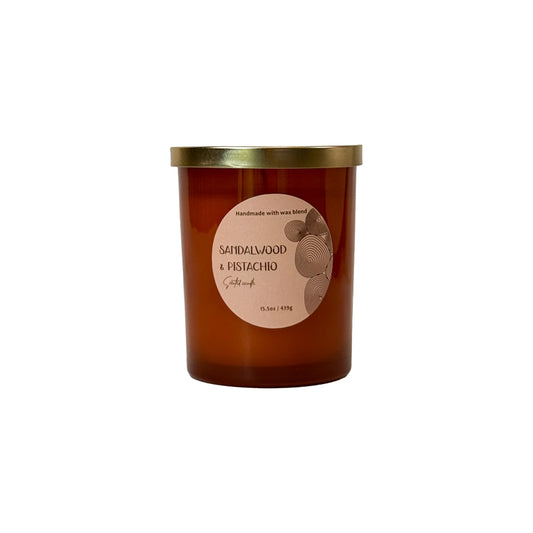 Signature Scented Candle 15.5oz – CW Studio Color Glass Jar — Hand-Poured Soy & Paraffin Wax – Clean Burn, Smokeless, Up to 30 Hours, Home Decor & Gift Giving