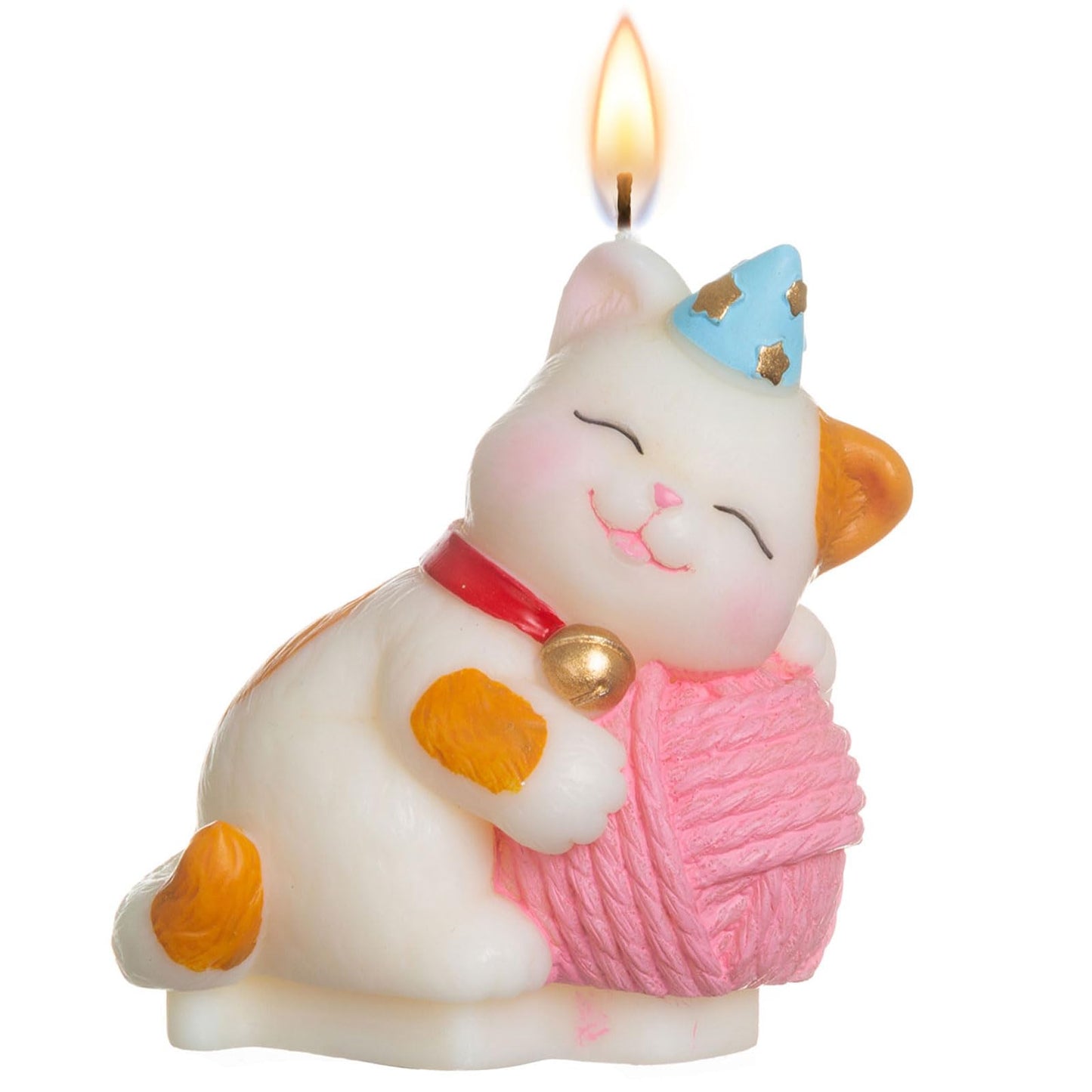 Mesiiloly Large Cat Birthday Candle, Cute Kitty Cake Topper Candles for Girls, Cartoon Cat Birthday Decorations, Kitten Themed Party Supplies & Gifts for Cat Lovers