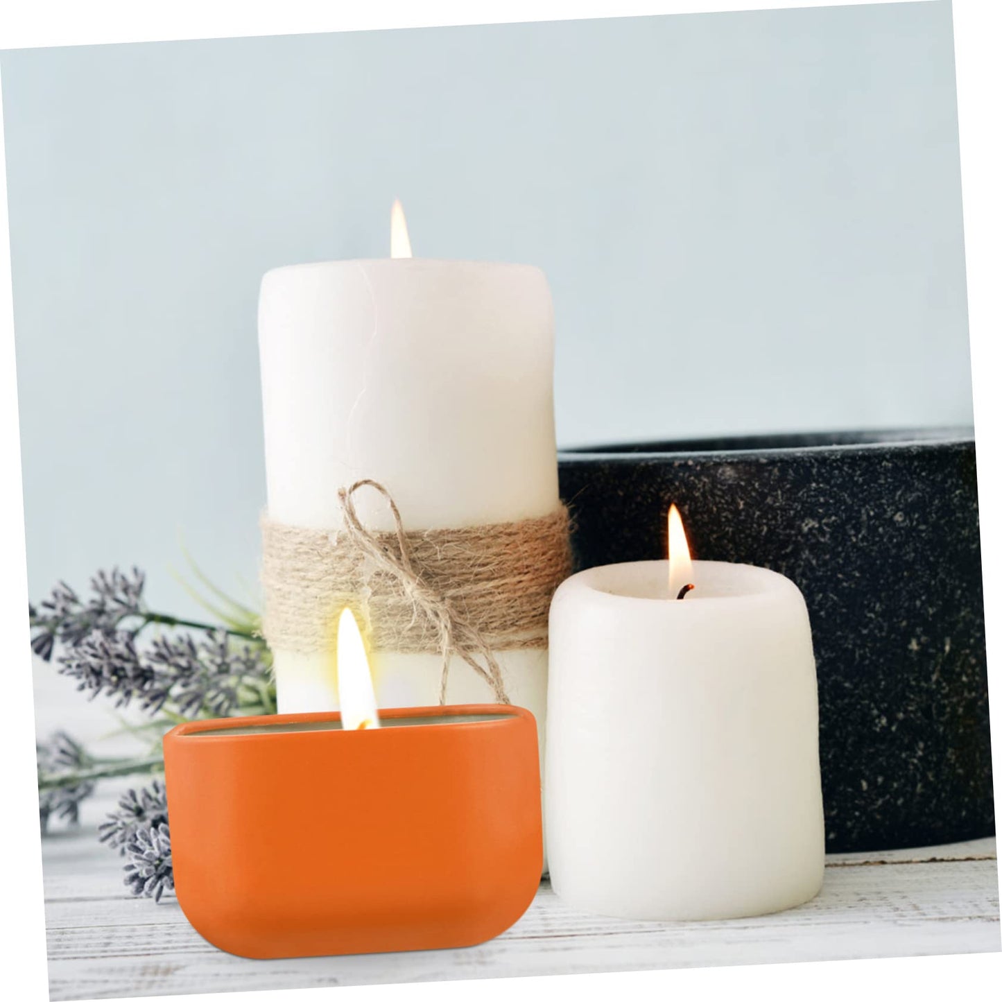PLAFOPE Iron Material Scented Candle Holder Airtight Tinplate Candle Jar for DIY Projects