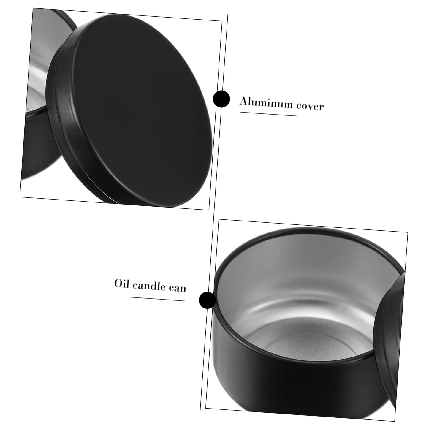 NUOBESTY 12pcs Metal Candle Tins Round Travel Containers for DIY Candles Solid Scented Aromatherapy Storage Portable and Lightweight for Travel Use
