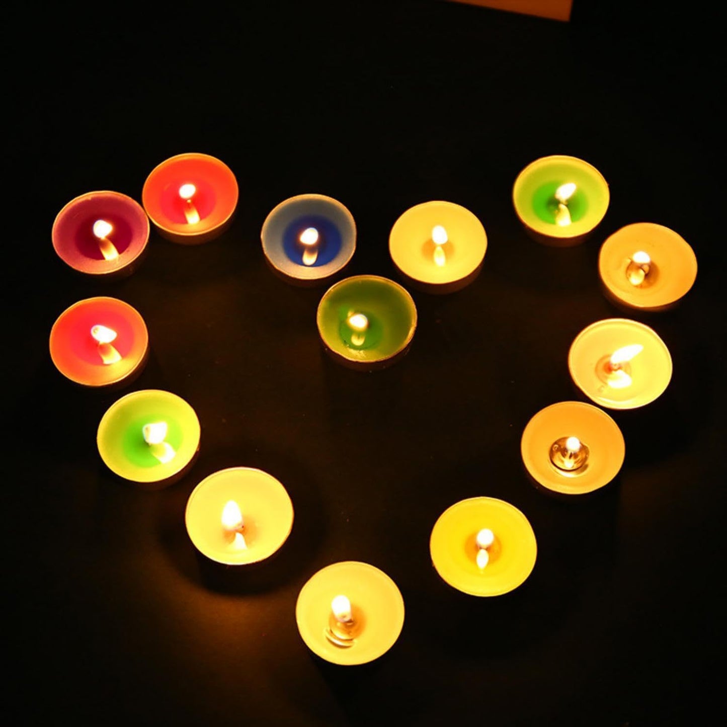 Tea Candles Wedding 10 Pack Party and Home Decoration Votive Parties Tealight Small Wishing Bulk with 1.5-2 Hours Extended Burn Time Mini for Birthday Emergency Family (Red)