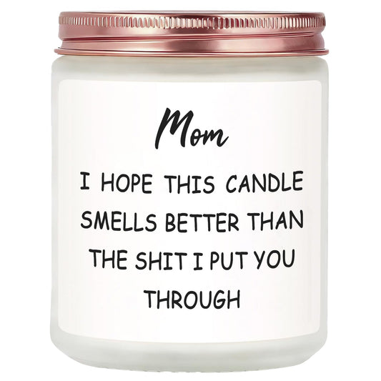 Fywelixc Mothers Day Gifts for Mom from Daughter Son, Birthday Christmas Thanksgiving Presents for Mom, Adoptive Mother Stepmother Mother in Law Gifts - Lavender Scented Soy Wax Candle