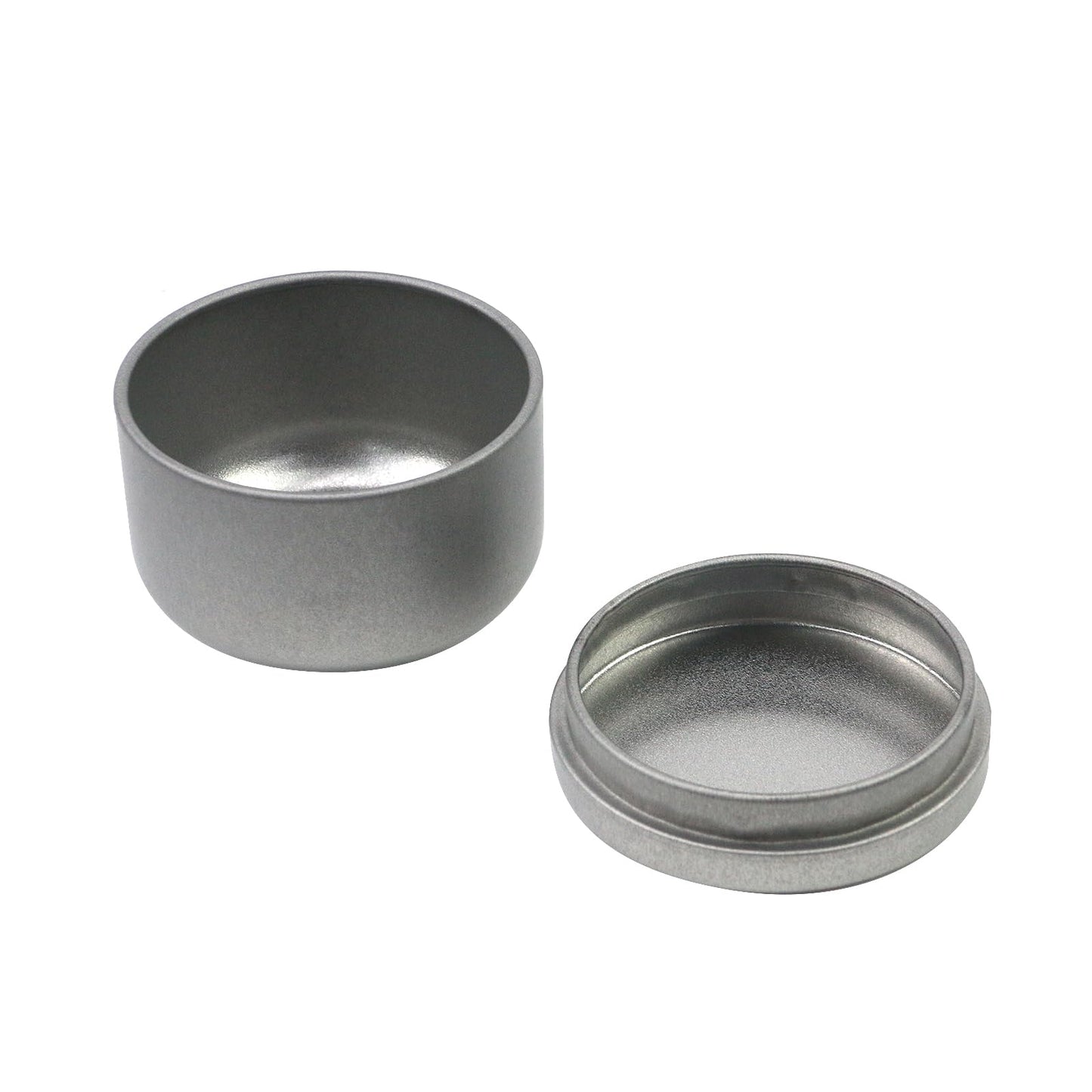 Geesatis 3 oz Empty Candle Tins with Lids (16 Pcs) - Metal Candle Containers Jars for Candle Making, Storage - Airtight, Silver