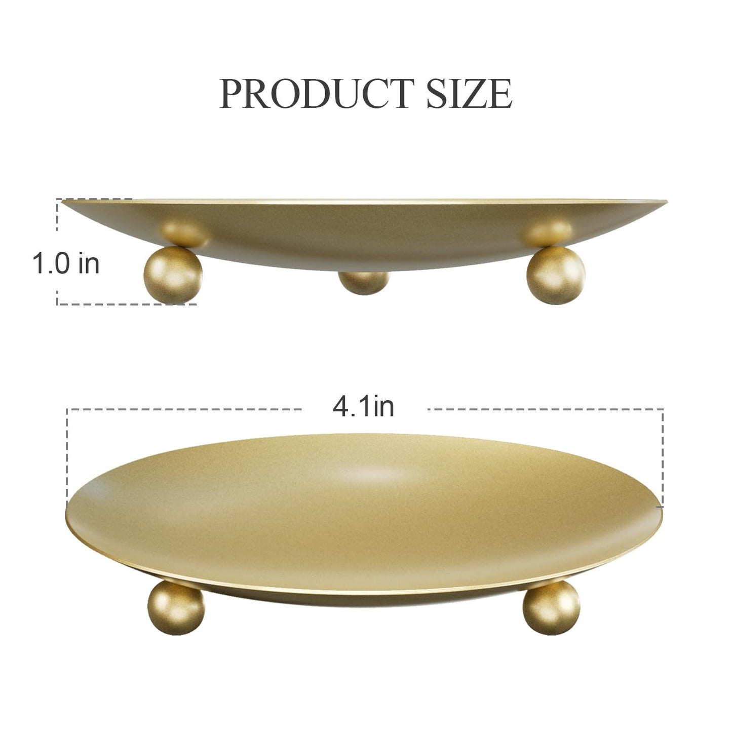 Apsvwys Gold Candle Holders for Pillar Candles, Set of 6 Premium Metal Candle Plates Candle Stand for LED or Wax Candles, Decorative Pillar Candle Holder Dish for Table Centerpiece