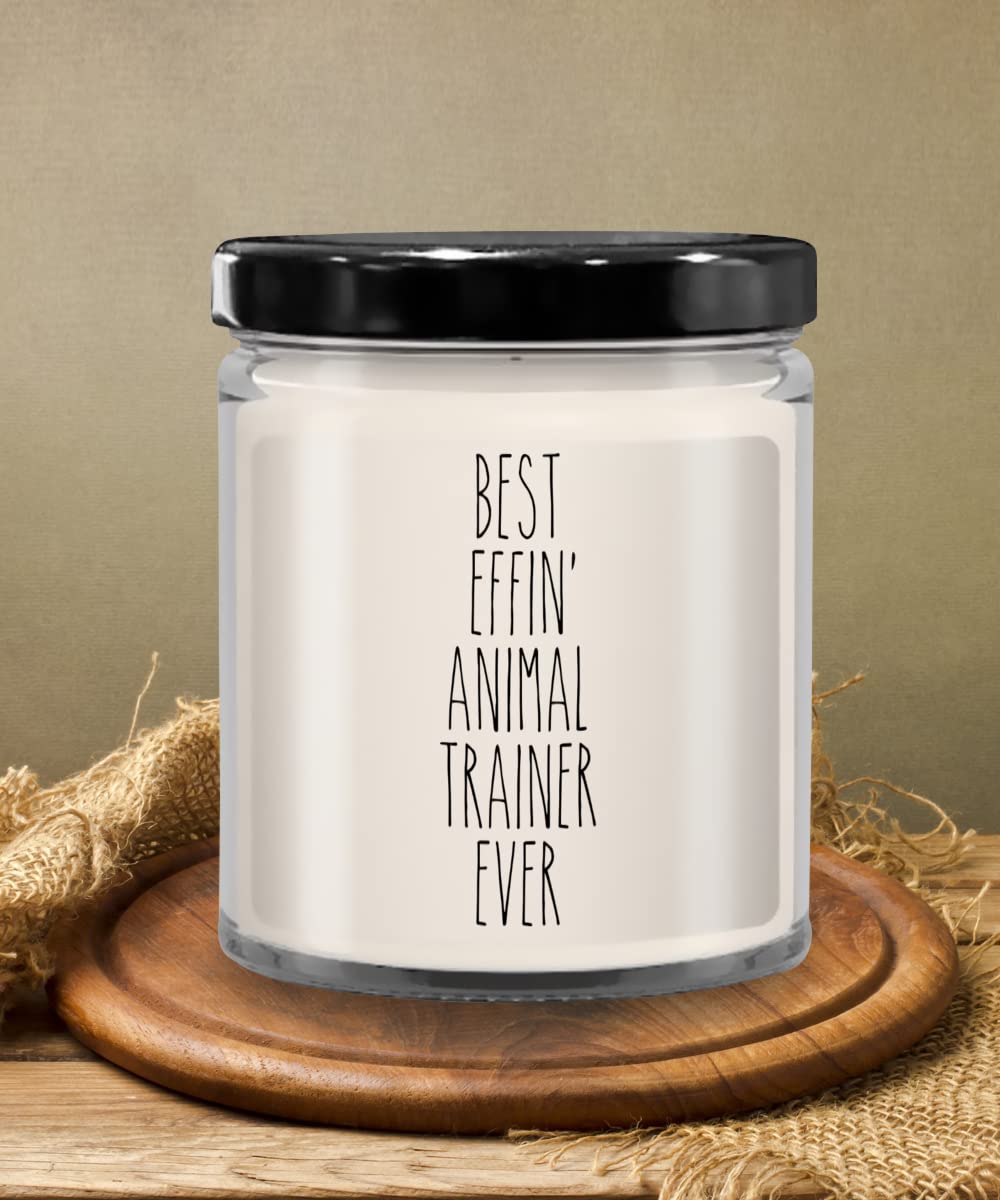Cute But Rude Gift for Animal Trainer Best Effin' Animal Trainer Ever Candle 9oz Vanilla Scented Soy Wax Blend Candles Funny Coworker Gifts