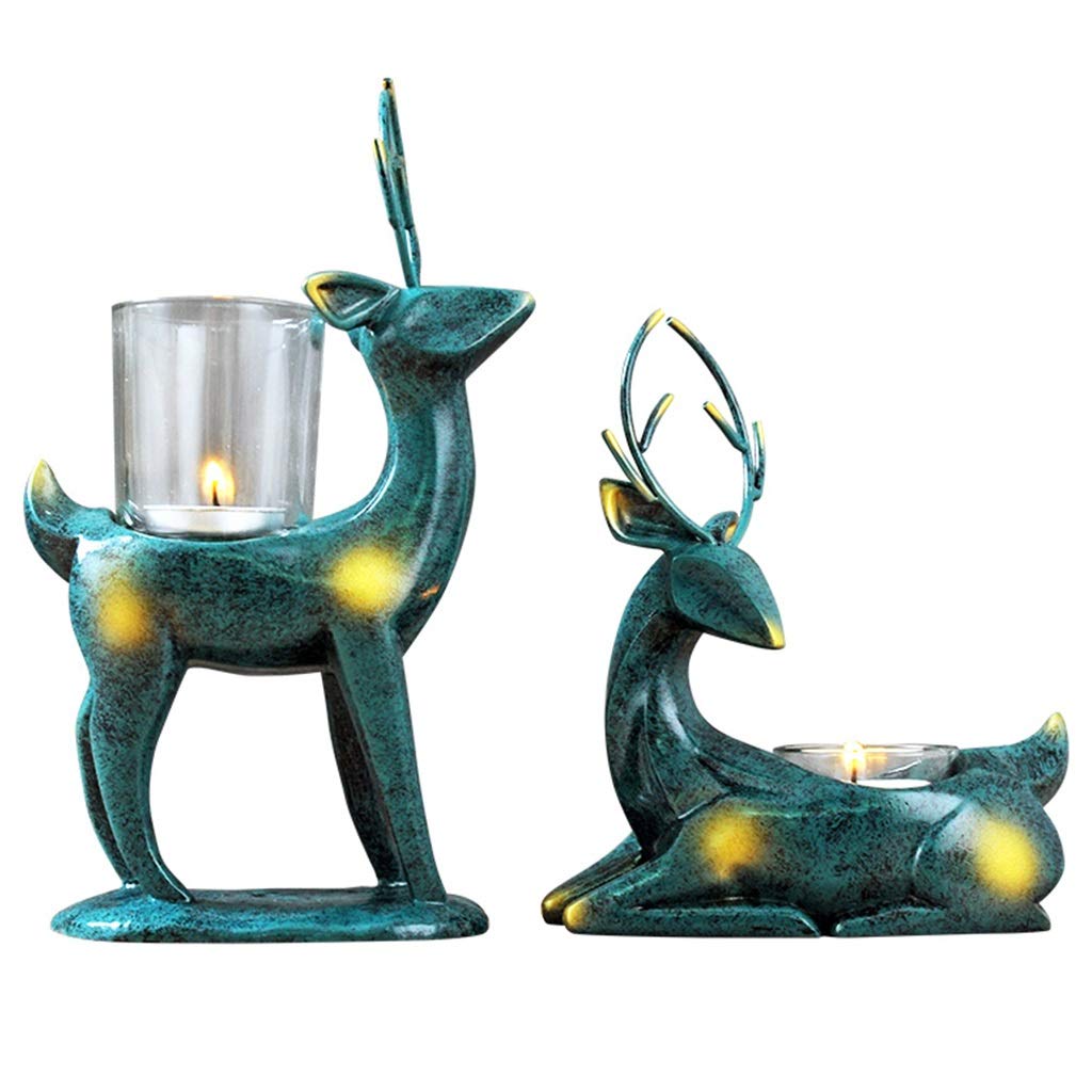 XILIN-1987 Candle Holderss Deer Styling Candle Holder Candlelight Dinner Props Candlestick Bedroom Home Furnishings Decorative Candlestick
