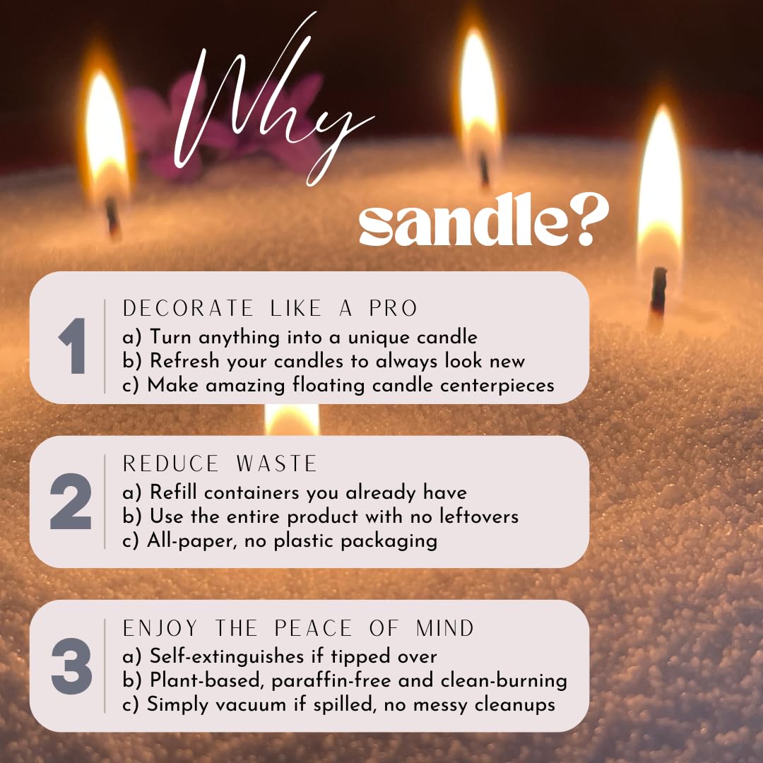 Sandle by Foton Pearled Candle – Multi-Pack (2 x 10oz) – Clean Laundry Scent, Non-Toxic, Luxury & Long-Lasting – up to 120 Hours – with 15 Wicks Each Pack