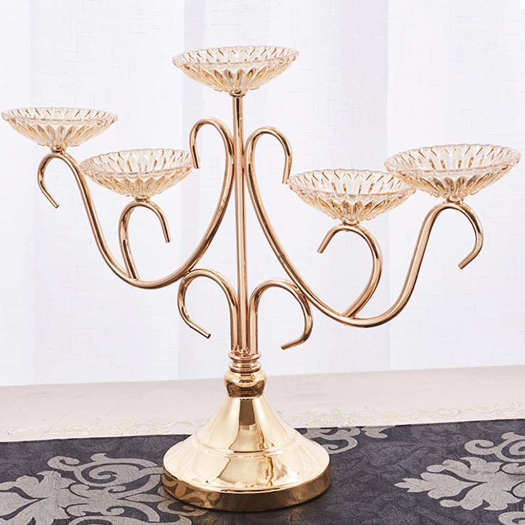 XILIN-1987 Candle Holderss 5 Head Candle Holder Desktop Decoration Retro Home Desktop Candle Holder Decorative Candlestick