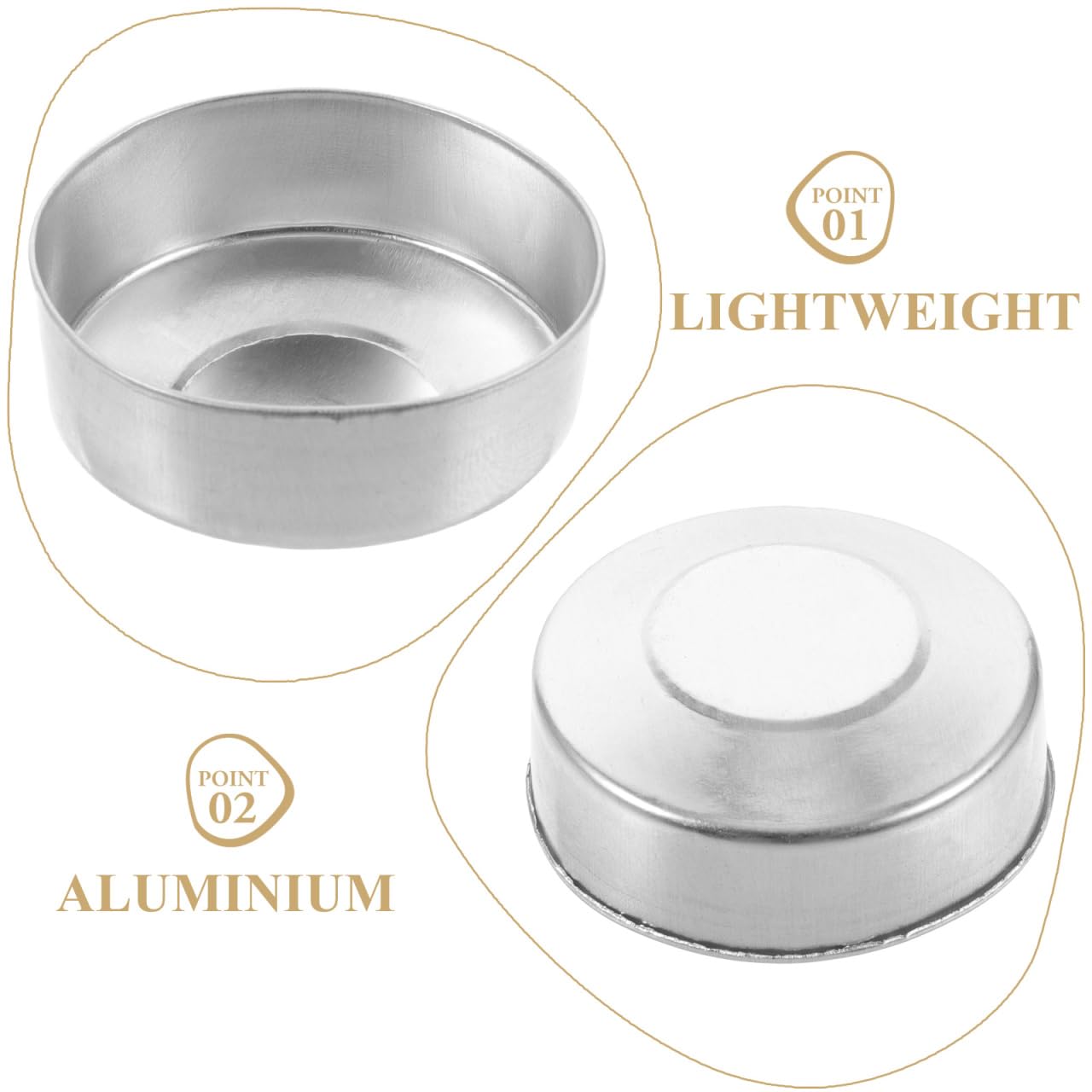 500pcs Round Tin Tea Light Cups Empty Case Candle Wax Containers Candle Mold Model DIY Wax Candles Tealight Accessories