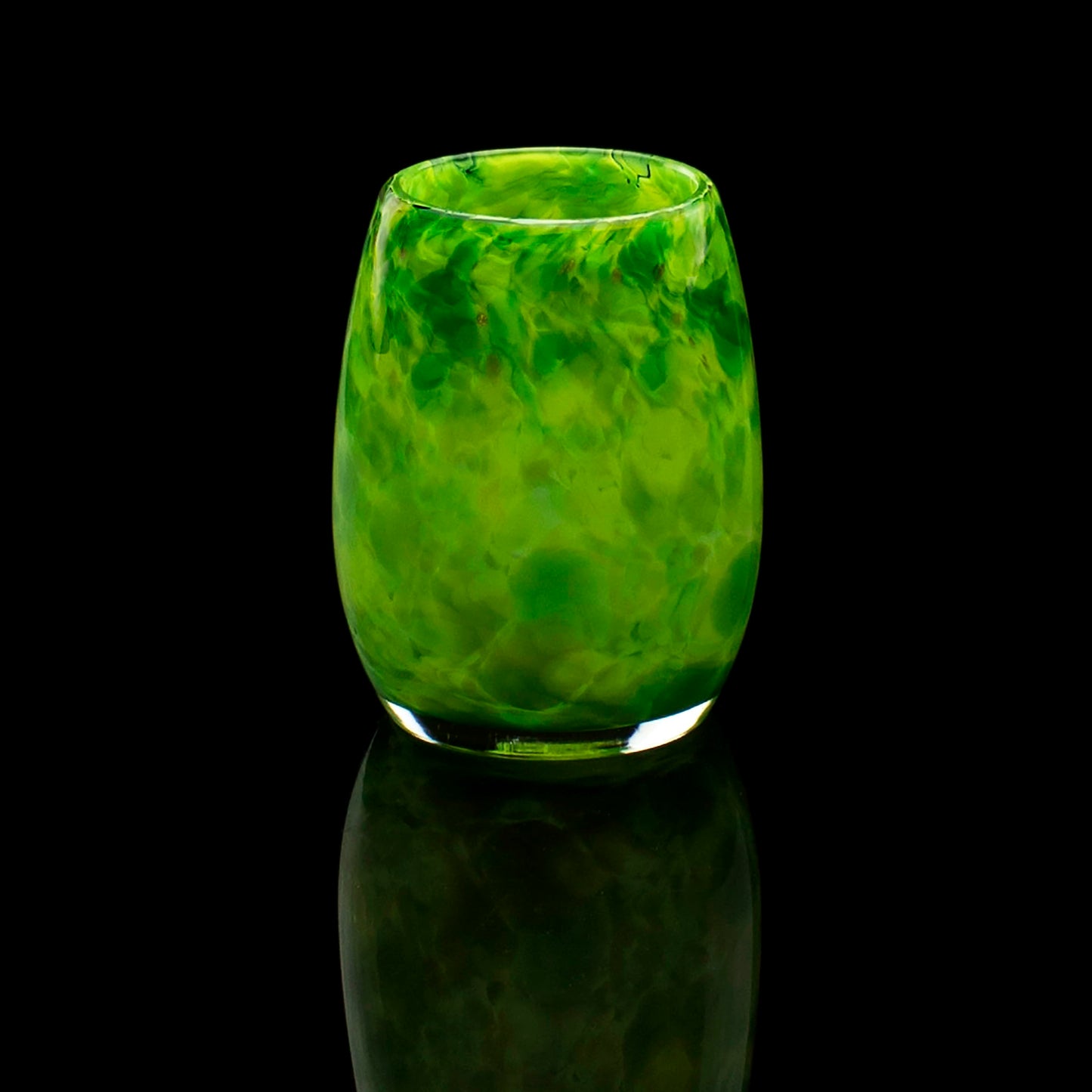 Totally Blown Glassworks Votive Candle Holder, Tea-Light, Handmade Blown Glass, Accent Vase, Centerpiece, Home Decor, Artist Dehanna Jones, Seattle, WA. (Green Emerald City)