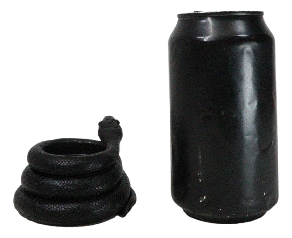 Ebros Gift Wicca Witchcraft Sorcery Dark Magic Black Coiled Serpent Snake Tea Light Votive Candleholder Figurine Reptile Snakes Occult Tea Light Candle Holder (1)