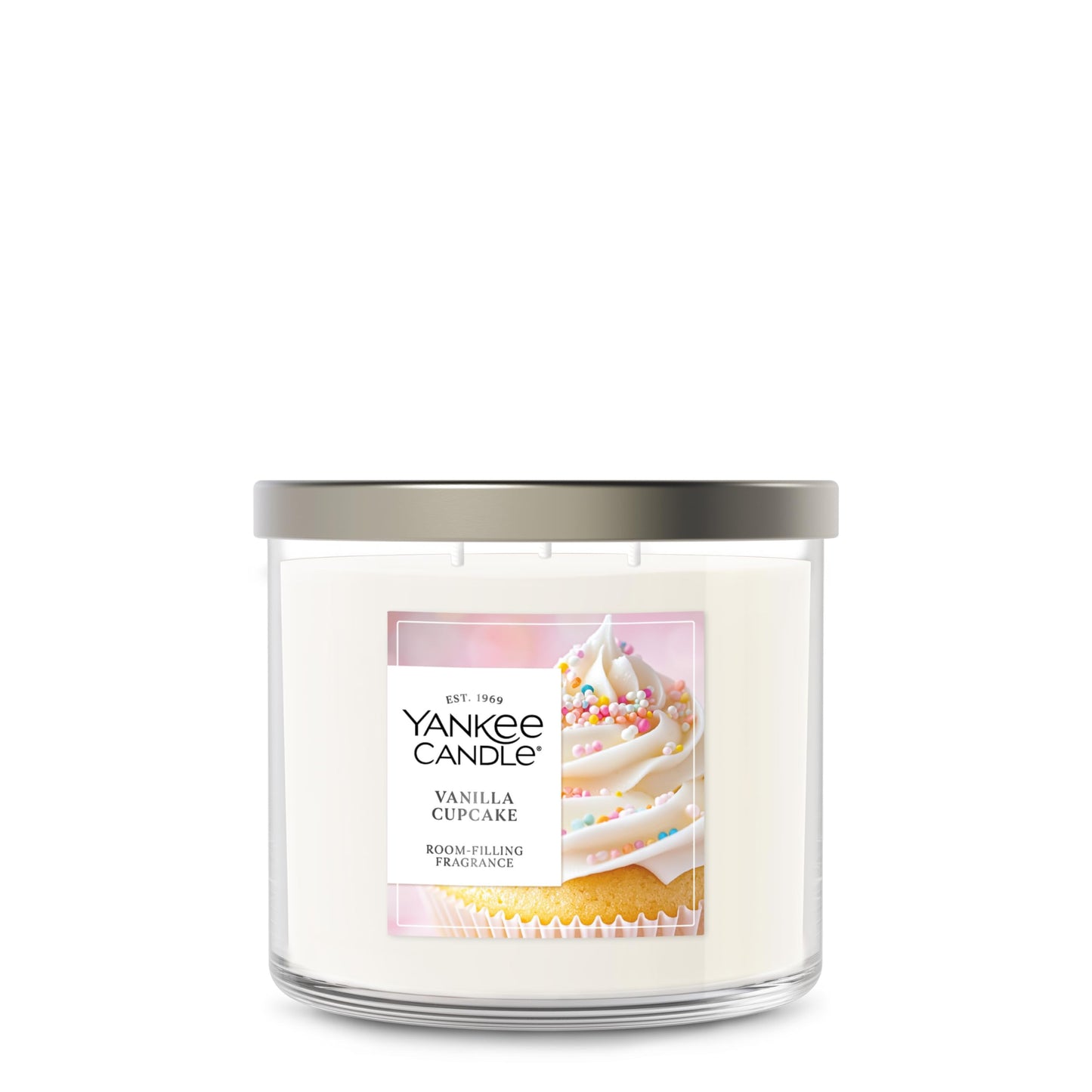 Yankee Candle Vanilla Cupcake, Scented Candle, 14.5oz 3-Wick Candle Jar with up to 40 Hours Burn Time, Giftable