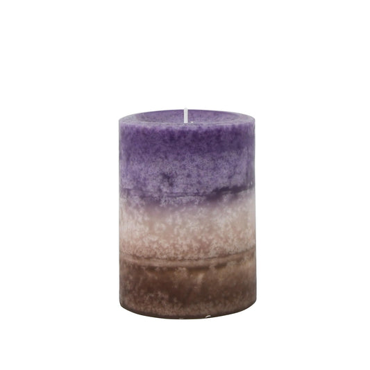 4 Inch Purple Sand Scented Pillar Candle