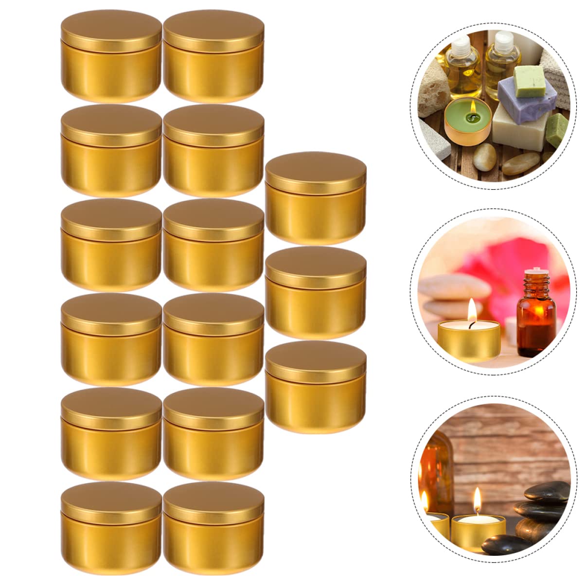 Metal Candle Tin Tin Cans 24pcs Candle s small s with lids box 2 oz 2oz Aluminum Containers Aluminum