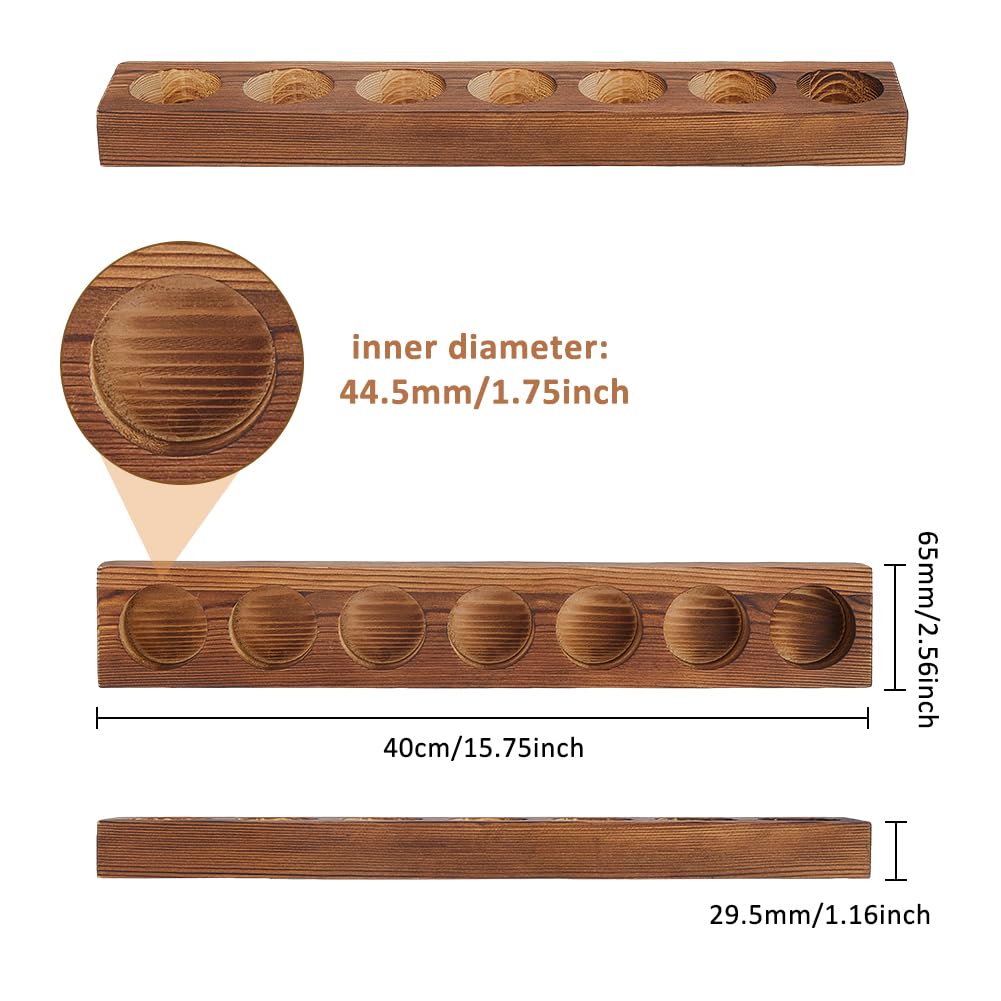 SUPERFINDINGS Large Wood Tealight Candle Holders Mango Wood Tea Light Holder Candle Centerpieces 7 Holes Wood Candle Holder for Tables Home Weddings Party(Inner Diameter 4.45cm/1.75inch)