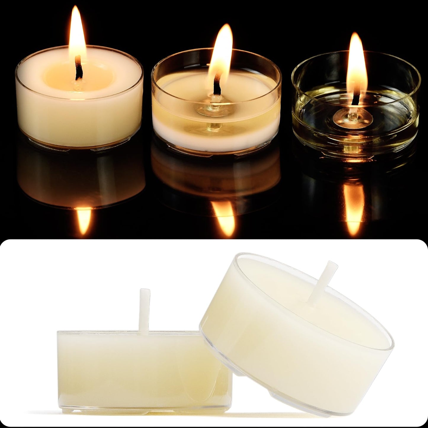 JONERAY 16 Packs Natural Beeswax Tealight Candles,4 Hour Extended Burn Time,Dripless & Smokeless Beeswax Candles (Ivory)