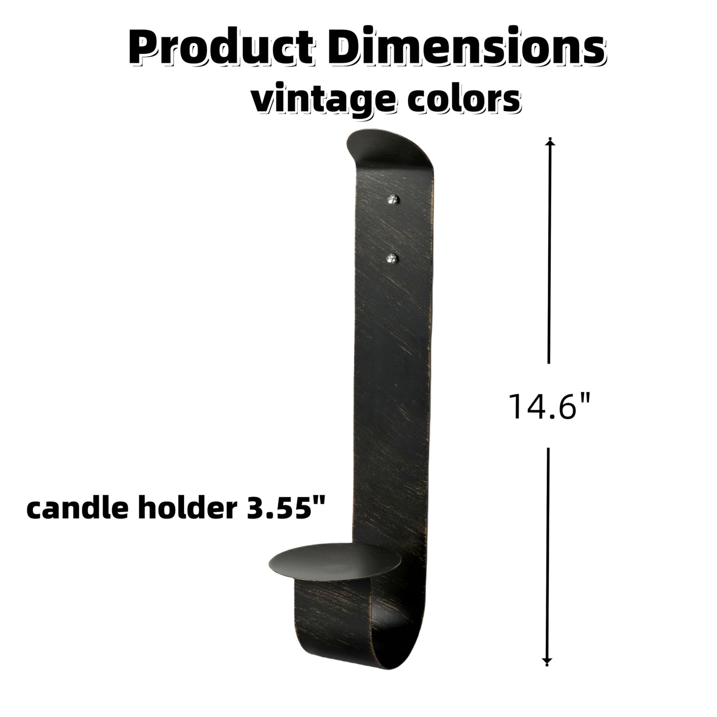 Metal Wall Candle Sconce Holder, Set of 2 Wall Mount Candle Holders Modern Wall Candle Sconces Hanging for Living Room Farmhouse Fireplace Wedding