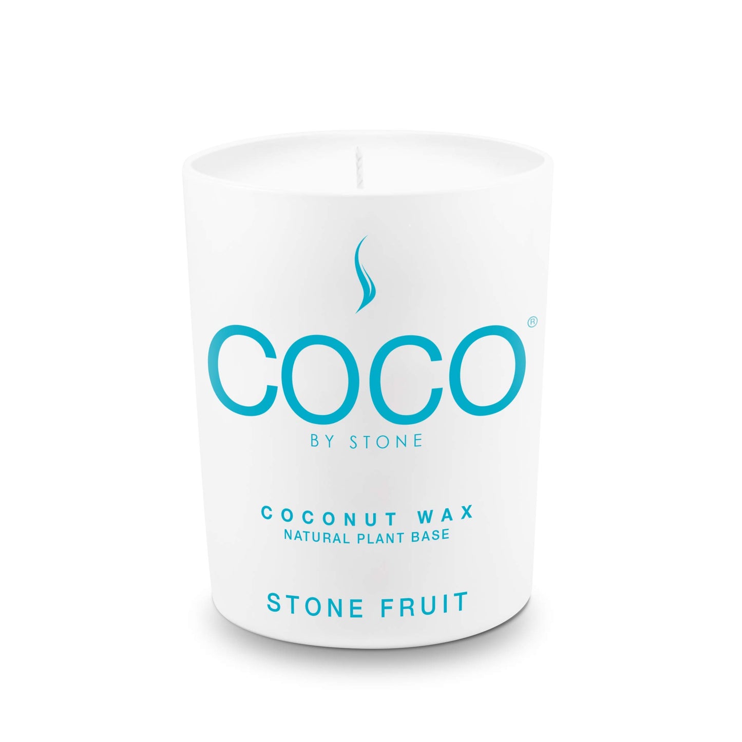 COCO by Stone 6.5oz Candle, Coconut Apricot Wax Candle for Home (Stone Fruit) Home Fragrance Products, 1 Wick, Enhance Indoor Aroma, Vegan & Cruelty-Free, Clean Burning and Hand Poured