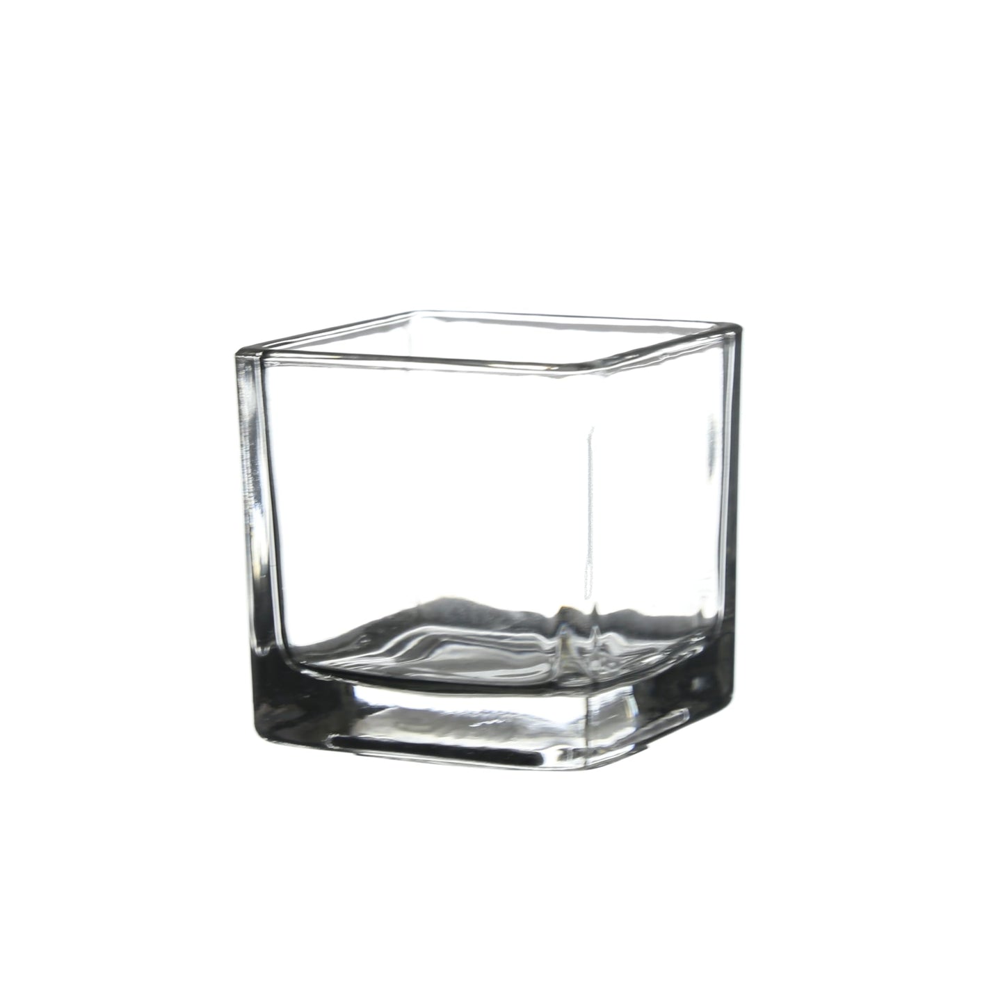 WGVI 6 Pcs Clear Square Glass Tea Light Votive Candle Holders, Width 2", Height 2", Small Cube CandleHolders Container Dish Terrarium Tabletop Ambient Décor