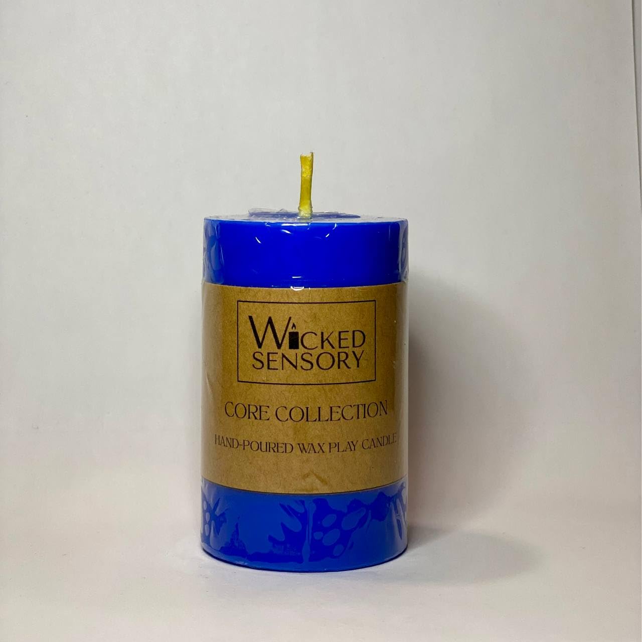 Premium Wax Play Candle - Unscented Body Safe Wax Blend for Sensory Play, Comfortable Heat Sensation - Perfect for Couples & Beginners (Cobalt)