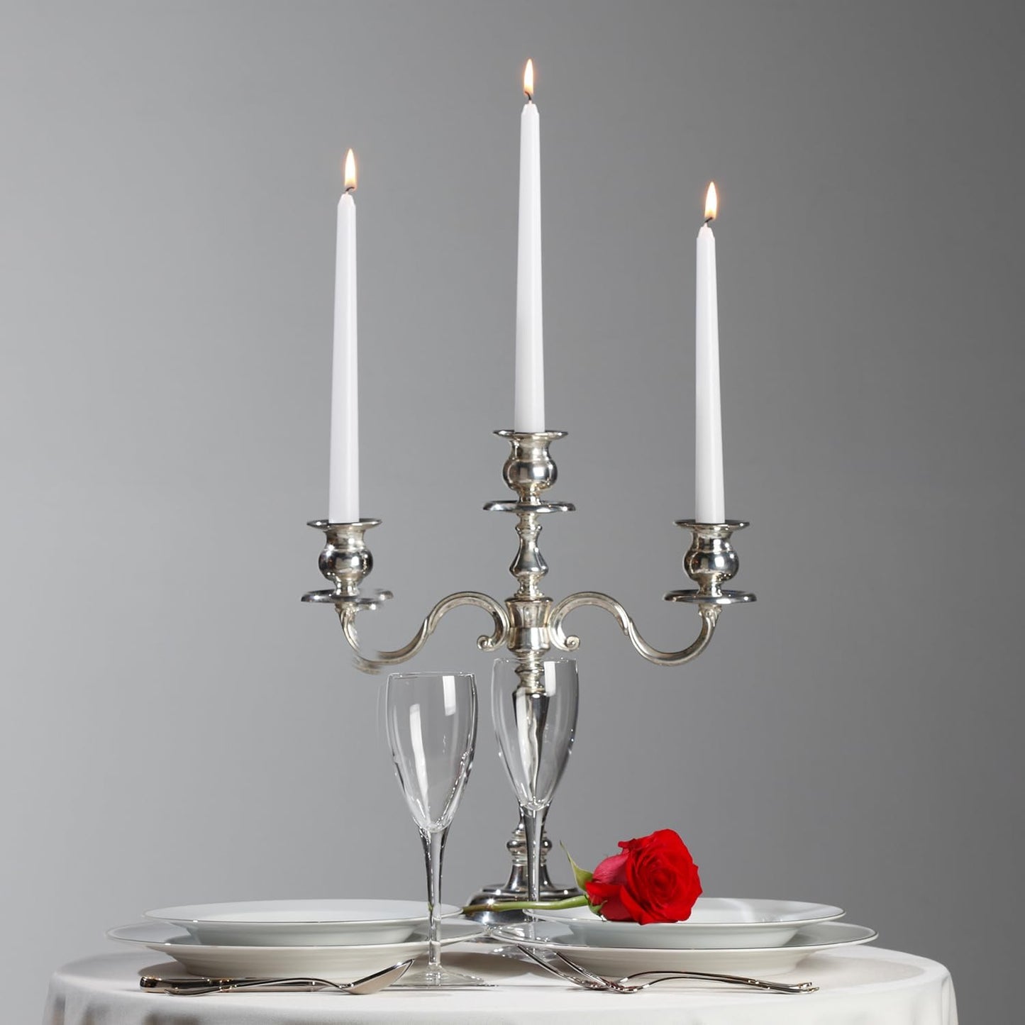 CANDLESEE 12 Pack White Taper Candles丨Taper Candles 10 Inch Dripless丨Unscented & Smokeless Candlesticks Bulk丨7-8 Hours Long Burning Tall Candles丨Ideal for Christmas Weddings Parties Dinner
