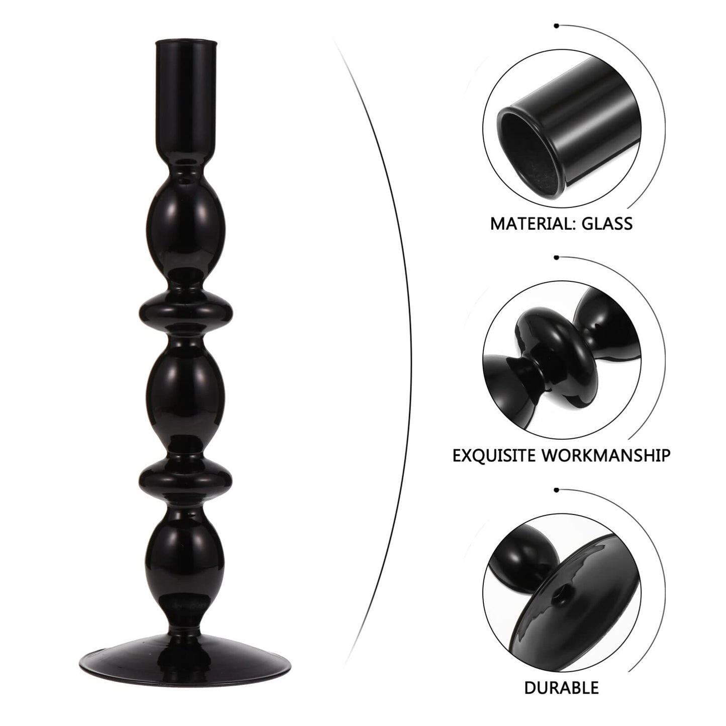 Glass Candlestick Holder Decorative Pillar Candle Holder for Elegant Home Decor Weddings Candlelight Dinners Family Gatherings