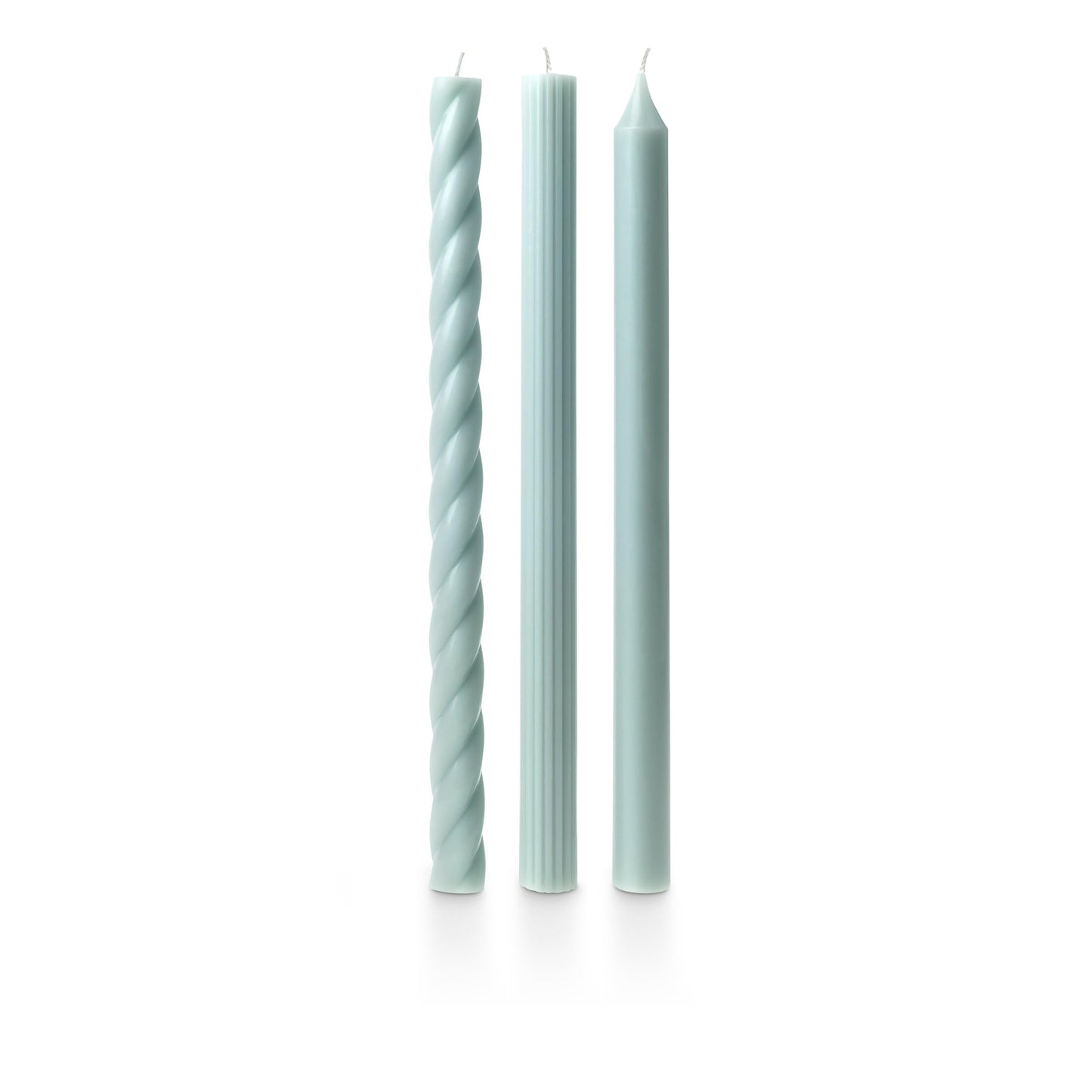 Illume Beautifully Done Unscented Assorted Candle Tapers 3-Pack, Powder Blue