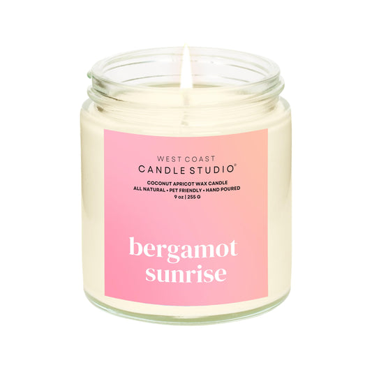 Pet Safe Candle for Dogs | Non Toxic Coconut Apricot Wax Candle | Clean Burning, Paraffin-Free | Pet Odor Eliminating Home Fragrance | 9 oz (Bergamot Sunrise)