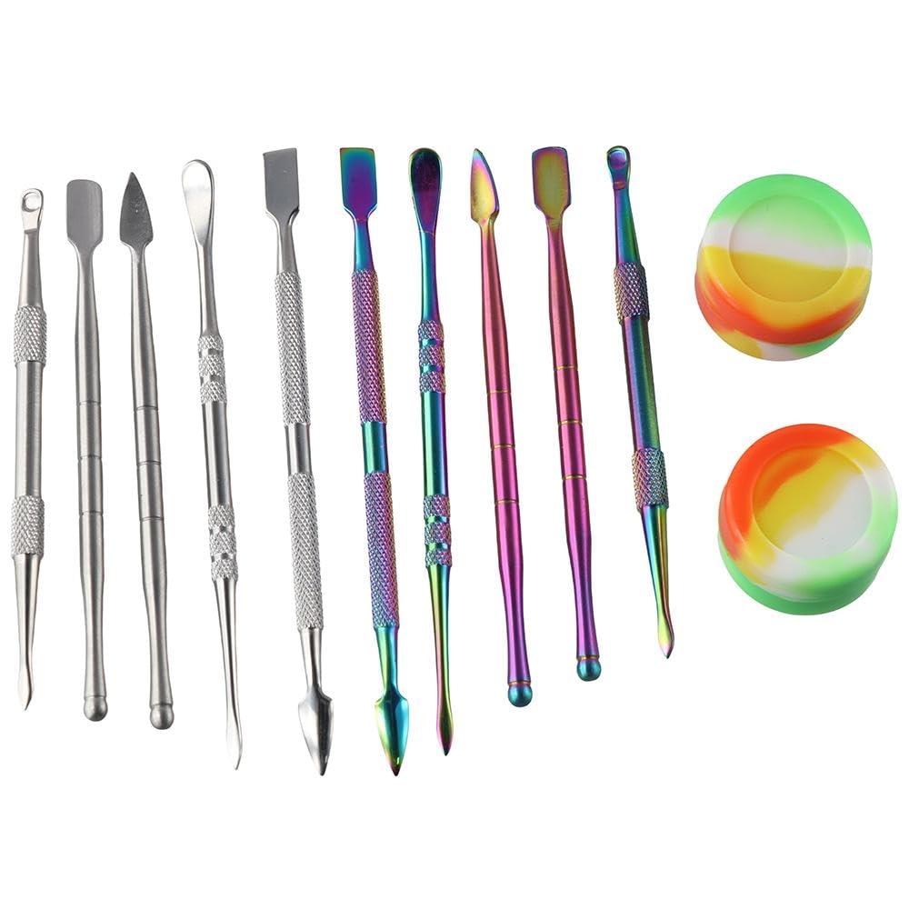Uniquer 14Pcs Carving Tool Set for Wax with Box Double Head Wax Carving Sculpting Tools for Wood, Wax, Jewelry, Clay, Pottery