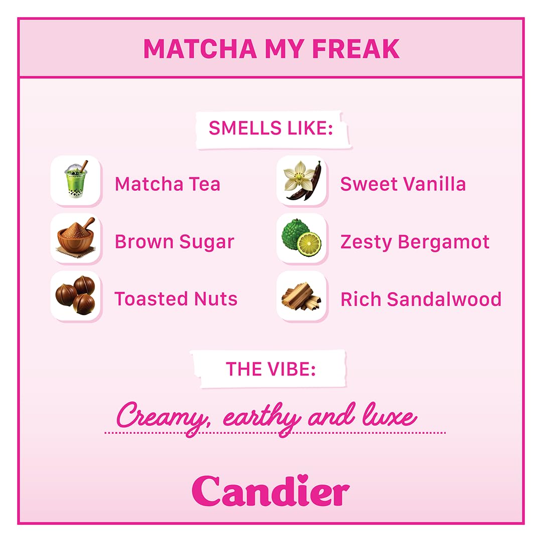 Candier® Luxe Clean-Scent Soy Wax & Gel Candle Hand-Poured Ombre Boba Tea Non-Toxic, Long-Lasting, Aesthetic for Gifts – Vanilla Matcha Latte Scented, USA-Made