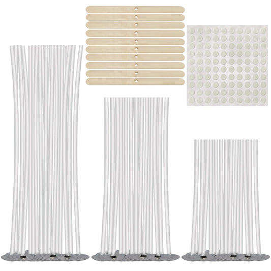 150 Pcs Candle Wicks Kit, Pre Waxed Cotton Wick with 150 Pcs Wick Stickers and 10 Pcs Candle Wick Holders for Soy Wax, Beeswax, Coconut Wax Candle Making and DIY