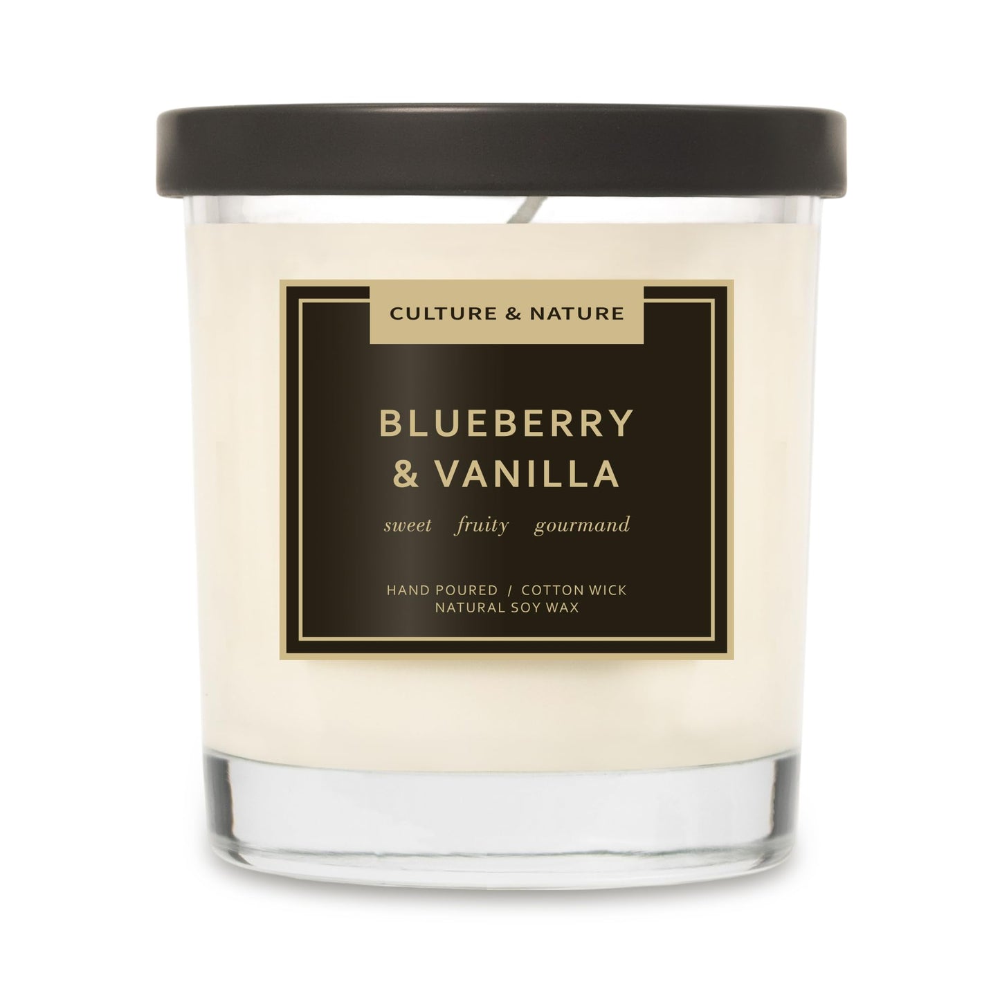 CULTURE & NATURE Natural Soy Wax Candle 7oz Blueberry & Vanilla Scented
