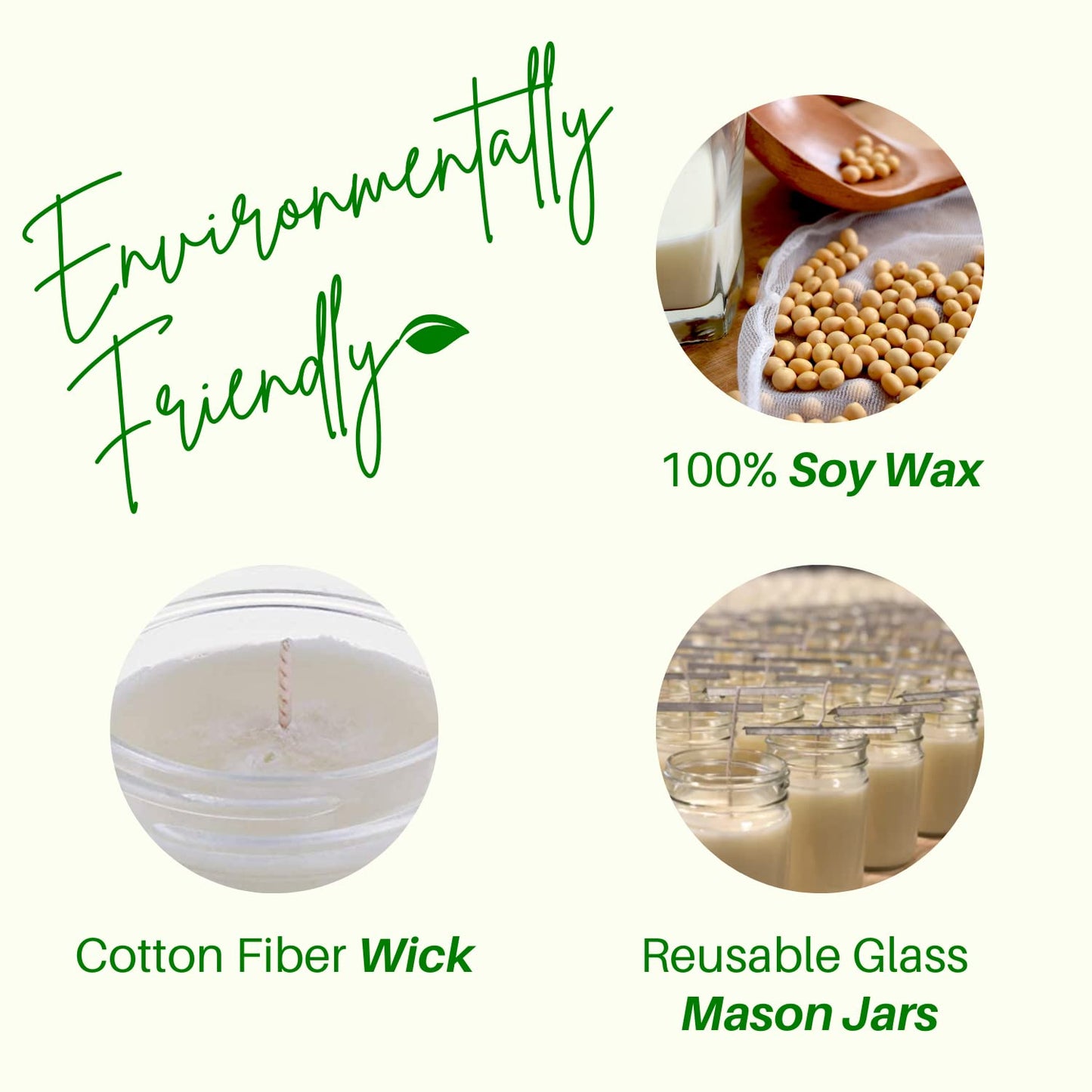 Nika's Home Lily of The Valley Soy Candle - 12oz Mason Jar - Non-Toxic - Hand Poured in The USA, Long Burning 50-60 Hours Highly Scented All Natural, Clean Burning