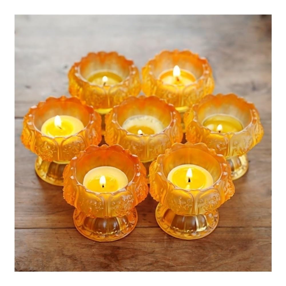 Candle Holder Colorful Glass Candle Holder - Home Table Decor