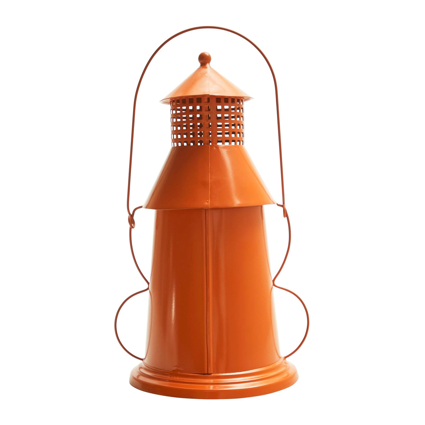 VHC Brands Metal Tealight Holder Halloween Lantern Orange 12x8x6, Kitchen Dining Table Candle Holder, Pumpkin Decor for Fall and Halloween