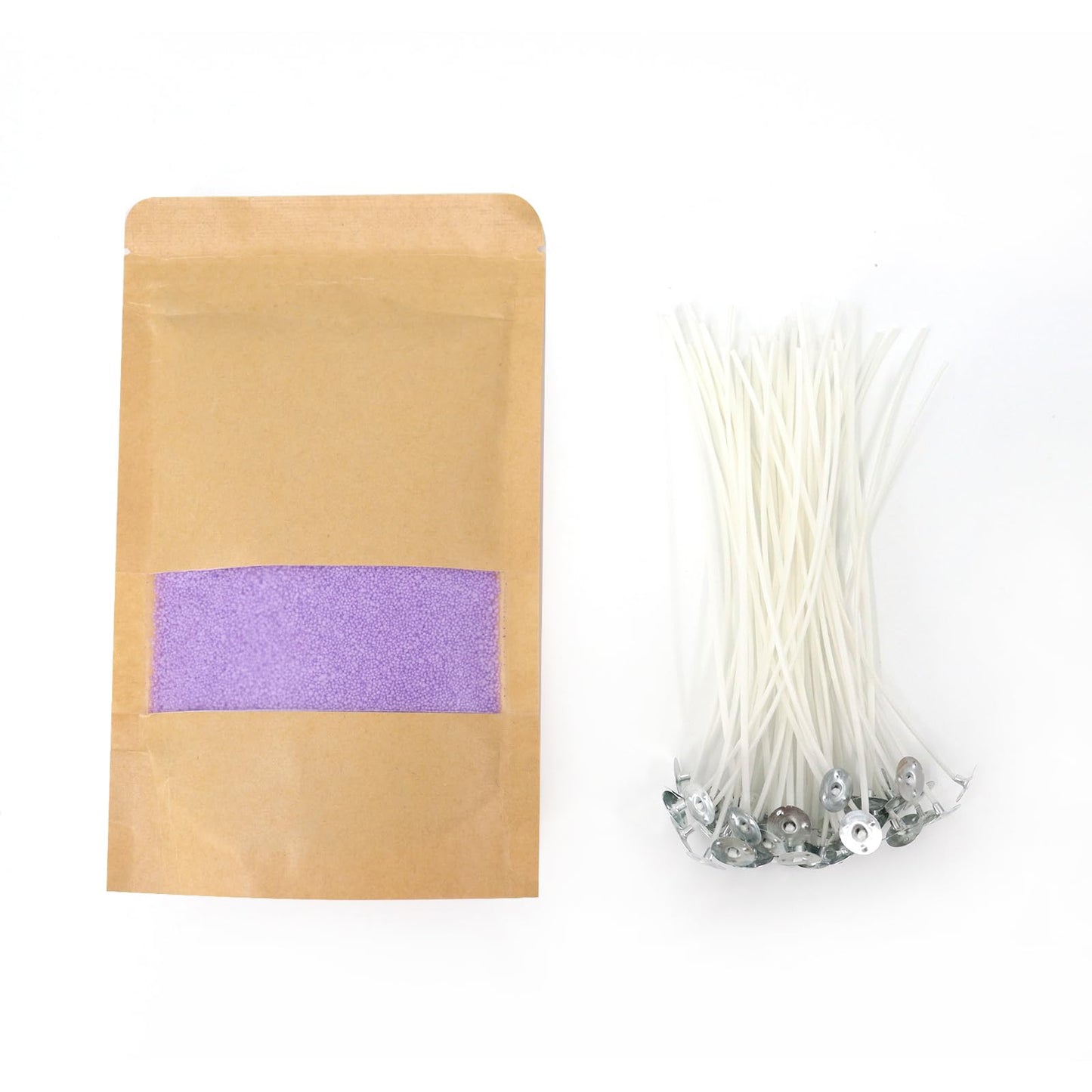 PHYMAT 3.5oz Pearled Candle, Candle Sand Wax with 50pcs Wicks, Refillable Sand Candles Kit for DIY Candles Making, Handmade Candles