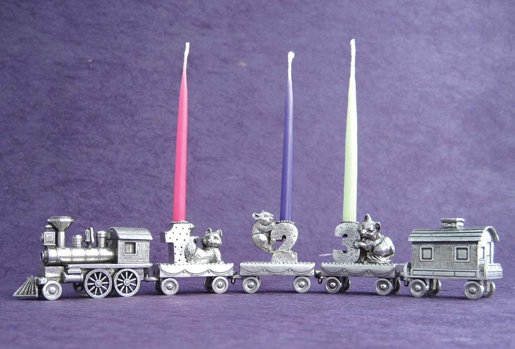 DANFORTH - Birthday Train Candleholder (2 - Mouse) - Handcrafted - Made in USA