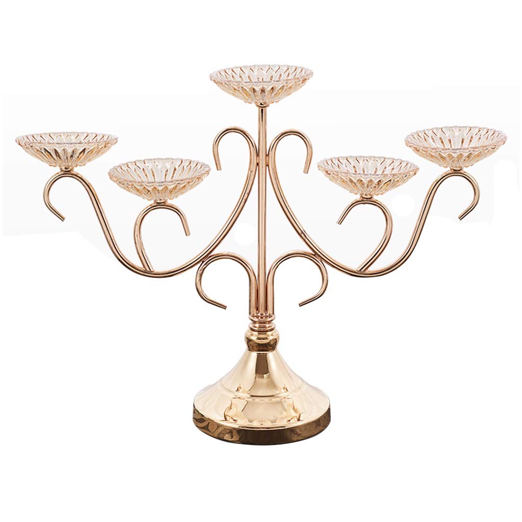 XILIN-1987 Candle Holderss 5 Head Candle Holder Desktop Decoration Retro Home Desktop Candle Holder Decorative Candlestick