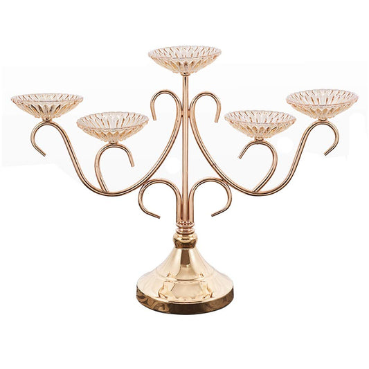 XILIN-1987 Candle Holderss 5 Head Candle Holder Desktop Decoration Retro Home Desktop Candle Holder Decorative Candlestick
